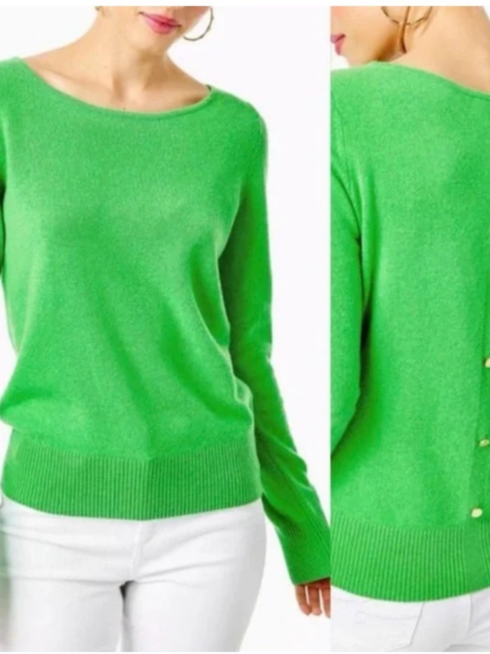 NWT Lilly Pulitzer Cashmere Sweater Fairly Cashmere Gecko Green New with Tags